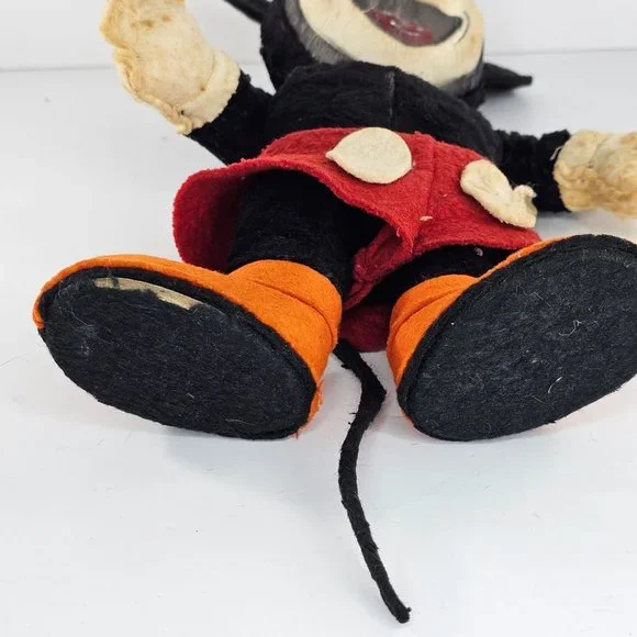 Vintage Gund Disney Mickey Mouse Plush Stuffed Animal 1940s